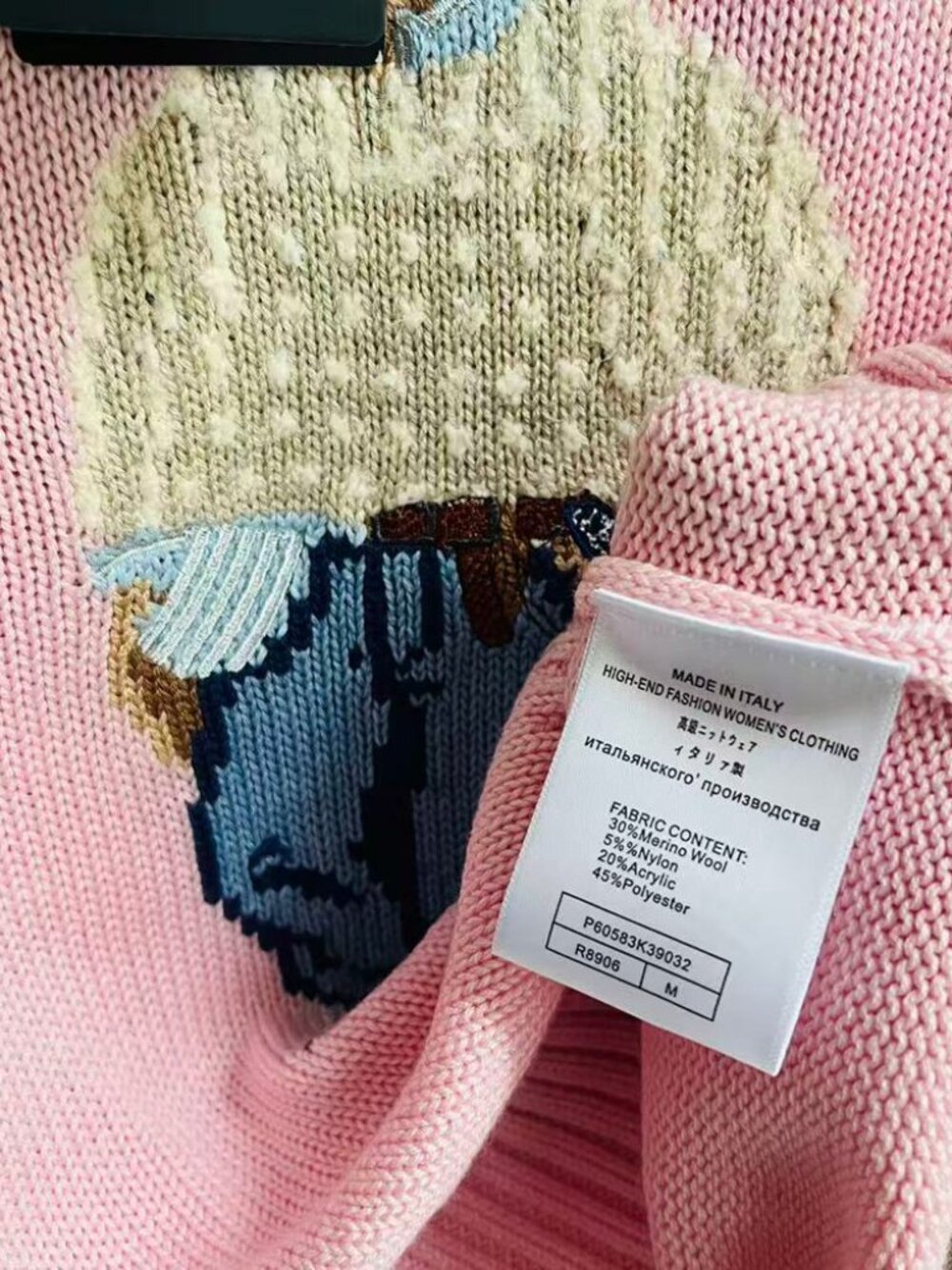 Polo Ralph Lauren Pink Polo Bear Crewneck Knit Sweater - Picture 5 of 6